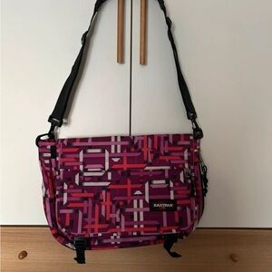 Eastpak Women's Crossbody Bag in Geometric Pink and Purple